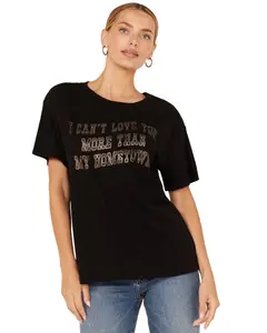 Shyanne Women's Hometown Short Sleeve Graphic Tee - Swho24k53-Blk