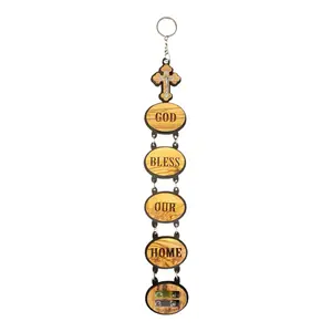 God Bless Our Home Olive Wood Wall Hanging from the Holy Land
