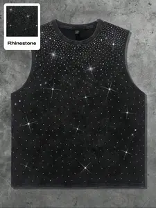 Men's Sleeveless Slim-Fit Waffle Knit Vest, Colorblock Stand Collar Design, Casual Outdoor Wear, Solid Color, Comfortable & Stylish