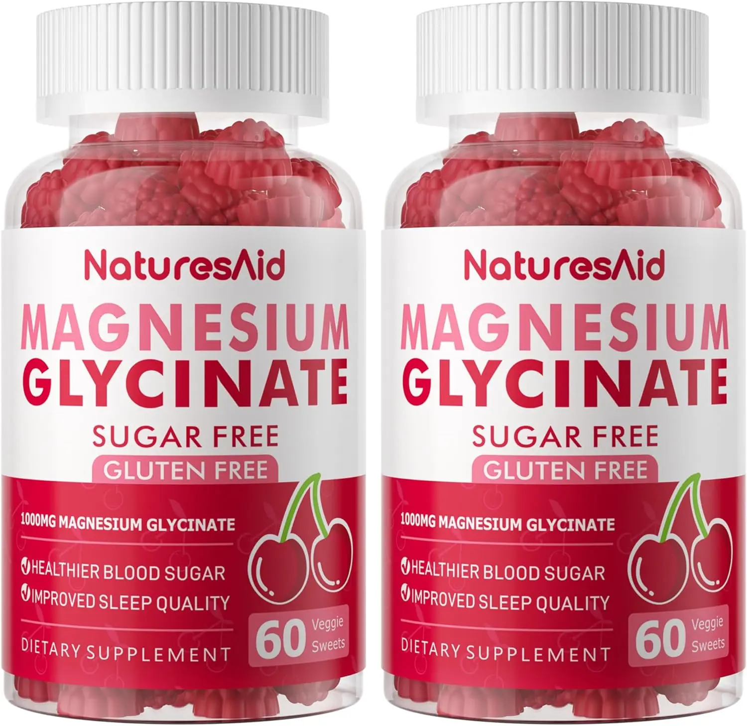 Magnesium Glycinate Gummies 1000mg with Magnesium L - Threonate,Chelated Magnesium Potassium Complex Supplement with VitD, B6, CoQ10, Calcium,Supports for Memory, Calm, Mood - 90 Gummies