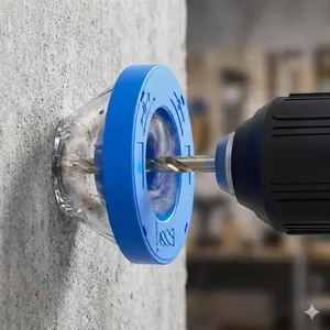 Dust-Free Drill Attachment: Portable Vacuum Dust Collector for Wall Drilling, Clean Workshop Solution. Essential DIY Woodworking Tool Kit for Dust Management in Home Renovation and Construction.
