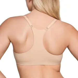Women's Inbarely Soft Racerback Bralette - Wireless Full Coverage No Padding Unlined Bralette Brallete Basic Minimalist Womenswear Bridal Black Nylon