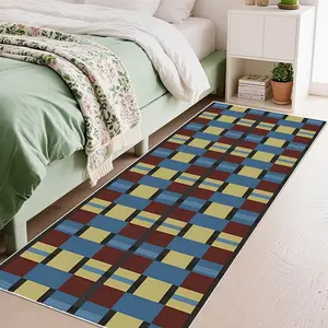 1PC Checkerboard Running Rugs, Hallway Rugs, Washable and easy-to-clean floor MATS, lightweight and easy-to-maintain home decoration carpet, Suitable for Hallways, Passages, Stairs, Bedrooms, Bedside, Laundry Rooms, Kitchens etc