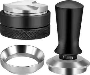51mm Espresso Accessories Kit, Espresso Distribution Tool, Spring  Calibrated Tamper and Dosing Funnel Set, Coffee Distributor Leveler Fits Delonghi 51 mm Machines and Portafilter