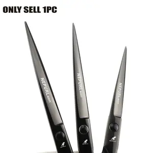1PC Pointed Black Hair Cutting Scissors Barber Hairdressing Tools, Hair Cutting Accessories, NEPURLson Professional Haircut Scissors - 15.24cm Pointed Tail, Texturizing Shears for All Hair Types, Right-Handed Grip, Fragrance-Free, Hair Styling Tool