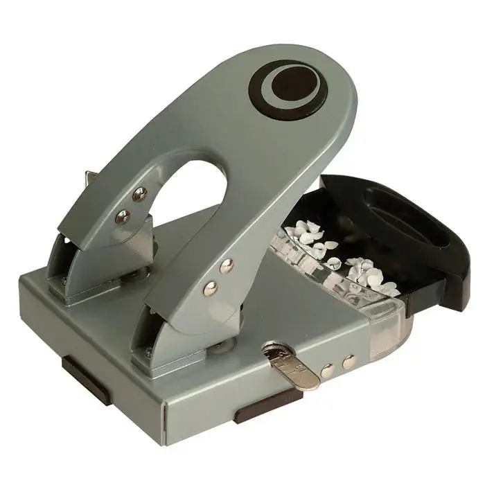 Officemate® Deluxe Heavy-Duty 2-Hole Punch, 50-Sheet Cap., See-Thru Chip Drawer, Easy Disposal System, Paper Guide, Mess Prevention Design (Office Stationery Binder Accessory), Deluxe Punch