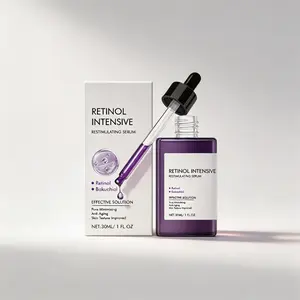 Retinol Intensive Restimulating Serum 30ml – with Bakuchiol – Pore Minimizing & Skin Texture Improving – Anti-Aging Face Serum for Wrinkles, Fine Lines & Dull Skin – Effective Daily Solution for All Skin Types