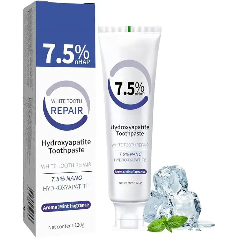 Hydroxyapatite Toothpaste for Enamel Protection Fluoride-Free Gentle Mint Fresh Breath for Sensitive Teeth
