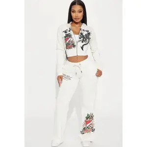 Ed Hardy Dragon Heart Pant - Ivory M