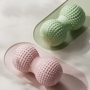 Fascia Ball Foot Massage Double Ball Peanut Ball Deep Muscle Relaxation Hedgehog Ball Shoulder and Neck Stretch Yoga Fitness Ball Body Care Therapy