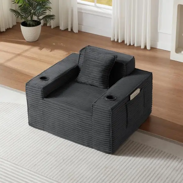 Bellemave 1-Seater Modern Couch Set - Cloud-Inspired Boneless Sponge Indoor Sofa, No Assembly Needed, 41.80 lbs, for Compact Living Rooms, Apartments, Kids-Friendly