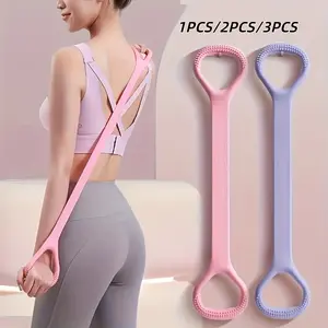 2pcs 8-Shaped Proflex Yoga Resistance Band - a High-Quality Elastic Fitness Stretching Rope Designed for Back Stretching, Body Sculpting, Strength Training, And Flexibility Workouts - Ideal for Home Workouts, Gym Sessions pilate accessories