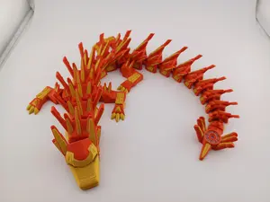 Articulated Ironman-Inspired Dragon – Superhero Collectible