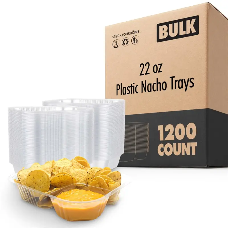 22 oz Plastic Nacho Trays (2100 Pack)