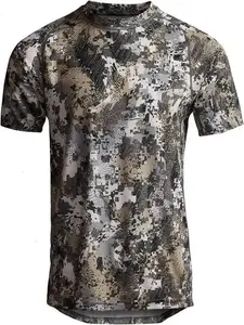 Mens T Shirts Mens Core Lightweight Crew Quick Dry Printed Camo Short Sleeve T Shirt Summer