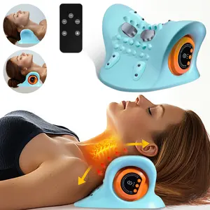 Neck and Shoulder Relaxer with Heat, Neck Massager with Remote, Portable Massage Pillows for Neck,Shoulders and Back Comfort Ease, 3 Modes, Ideal Gift for Home, Office & Travel