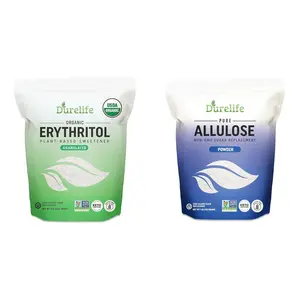 Durelife USDA organic erythritol sweetener 5 LB and Durelife Allulose sweetener, 1 lb 100% Pure No Erythritol