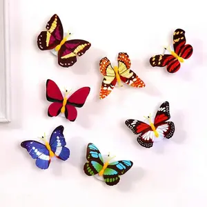 5pcs  Ranpo Hot Butterfly Night Light Creative Funny Colorful Glowing Butterfly Light Stickable Diy LED House Decorative Wall Lights