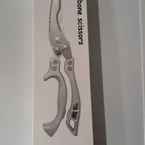 Professional Heavy-Duty Kitchen Shears with Slip Handle & Safety Lock, Stainless Steel, Dishwasher Safe, Meat Cutting, Turkey, Fish, Vegetables, Ergonomic Grip, Home Kitchenware