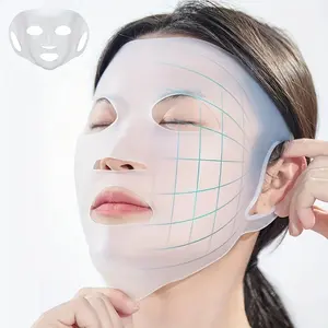 3D Silicone Face Mask Cover, Reusable - Ear Hook Mask Skin Care Enhancer Tool for Sheet Masks, Hydrating & Anti-Wrinkle, Firming - Suitable for All Skin Types, Formaldehyde-Free - Pack of 1