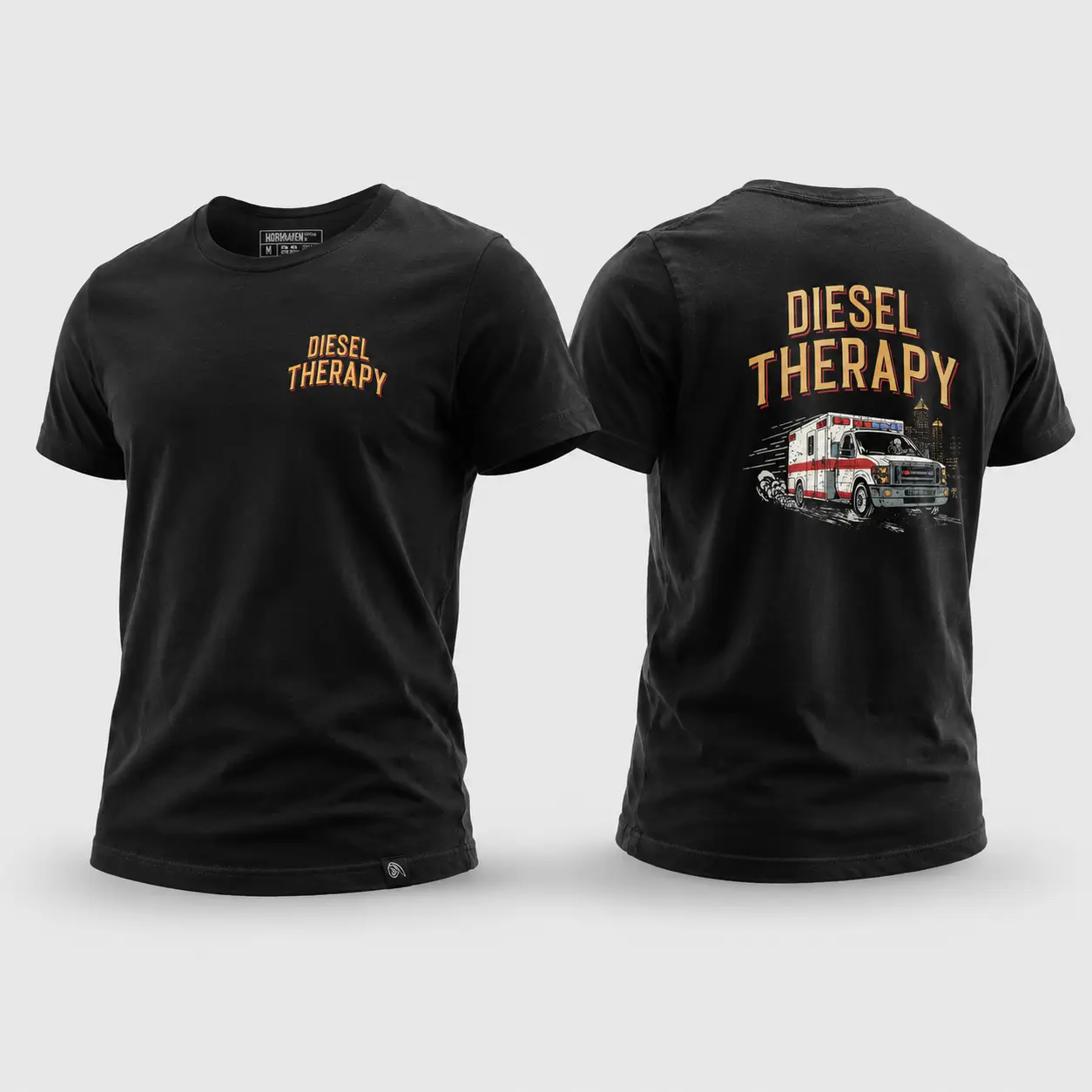 Workman Diesel Therapy EMT T-Shirt – Ambulance First Responder Graphic Tee, Funny Paramedic EMS Shirt, Gift for Men, Shirt for Men