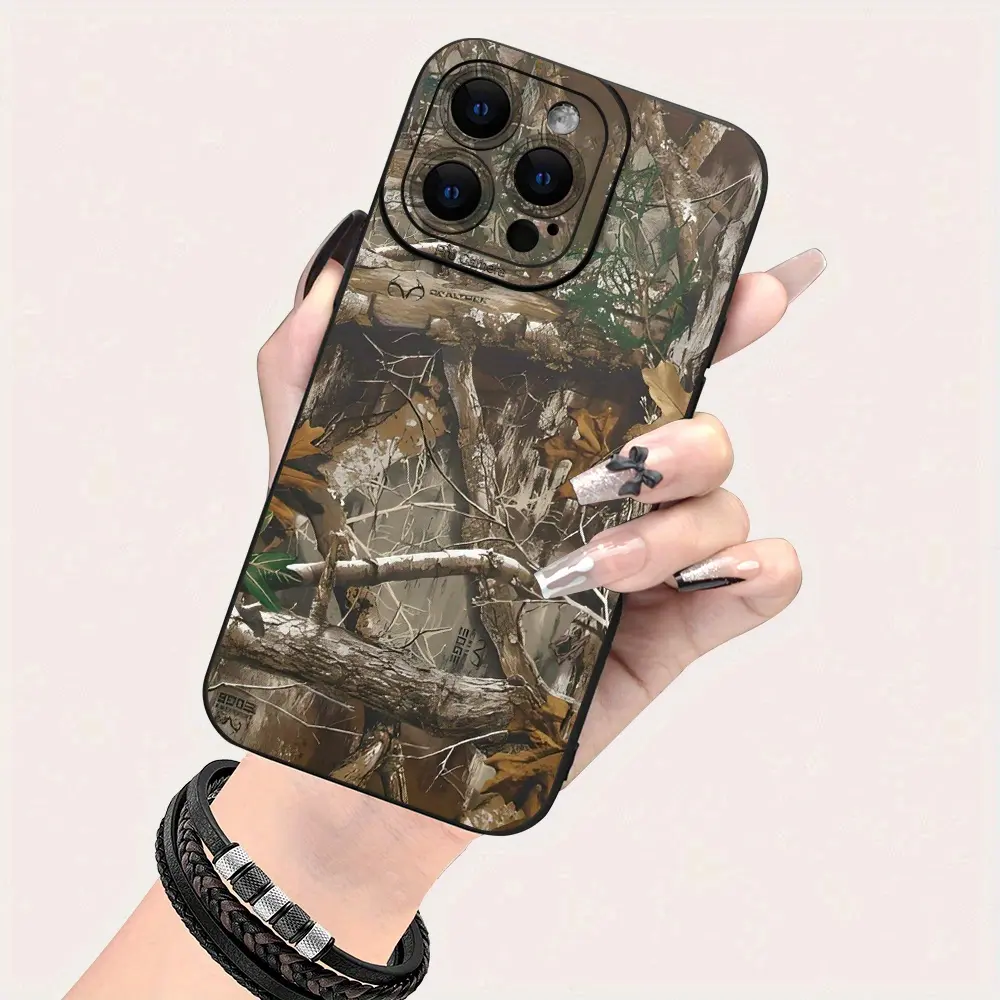 Camouflage Angel Eye Matte TPU Phone Case - Full Body Shockproof Drop-Proof Multi-Model Cover for iPhone 17 Pro Max Plus Air, 16, 15, 14, 13, 12, 11, XS, X, Plus, Pro Max, SE Smartphone Accessories