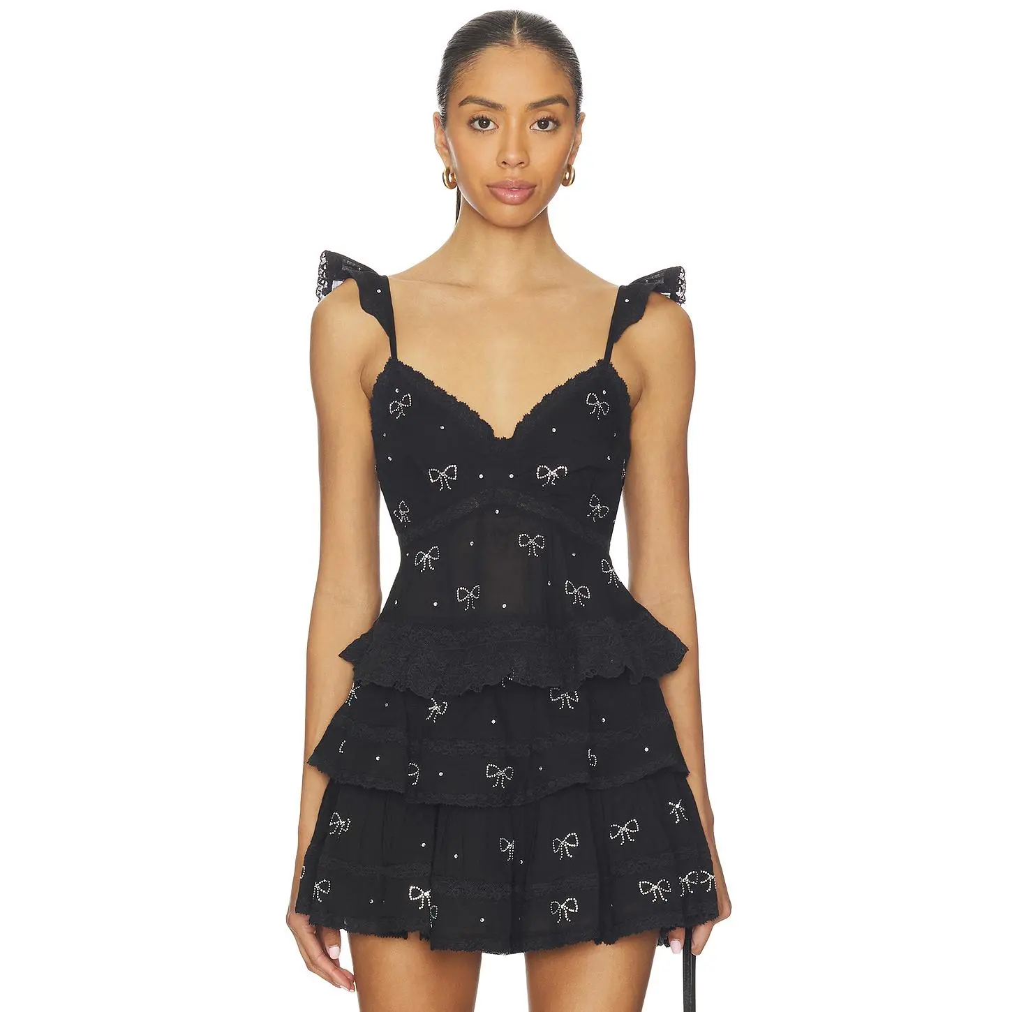 LoveShackFancy Lainie Top in Black