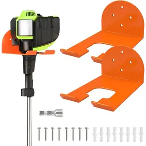 Weedeater Hanger, Weed Eater Hanger Wall, Tool Holder with Coating for Grass Trimmer, Hedge Trimmer, Leaf Blower, Organizer, 2 Pack