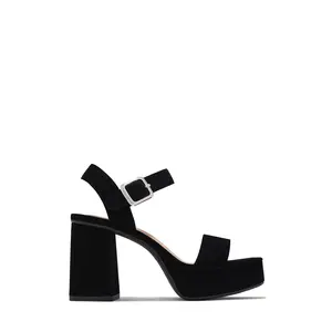 Cecilia Platform Chunky Heels - Black