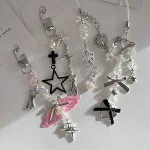 Handmade Y2K aesthetic phone strap/ cute K-pop binder charms