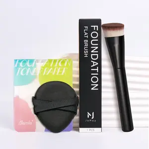 JoMay 30° Angled Foundation Brush | 3-in-1 for Foundation/Blush/Loose Powder, Airbrushed Pore-Blurring Finish, Buildable Coverage, Easy to Clean, Durable – Perfect for Work & Dates