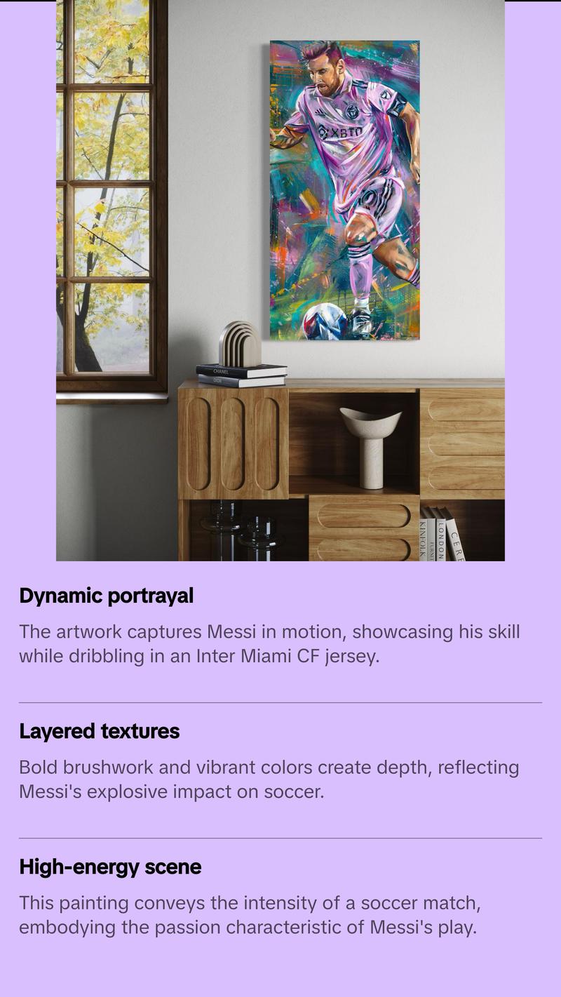 Original Painting: Messi in Miami Original Painting: Messi in Miami