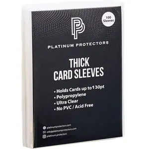 130pt Thick Penny Sleeves — For Jersey & Patch Cards (100-Pack)