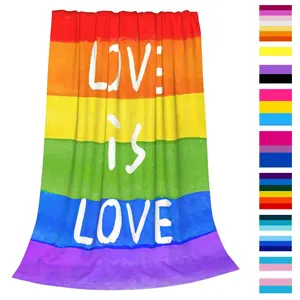 Transgender Flannel Blanket LGBT Love is Love Super Soft Lightweight Pride Lesbians Gays Bisexuals Throw Blankets - for Sofa Couch Bed All Season