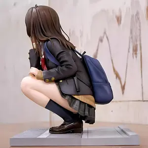Charming JK Uniform Anime Girl Statue Female High School Student - Collectible PVC Model, Perfect for Desktop and Car Decoration, Ideal Gift for Valentine's Day/Anime Fans