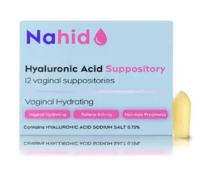 Nahid Suppositories 12 Inserts for Menopause & Hormonal Imbalance Long Lasting 72 Hour Hydration Natural pH Balanced