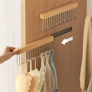 Clothes Hanger Bar for Closet // Pull Out Hook Rack Wardrobe Sliding Rack