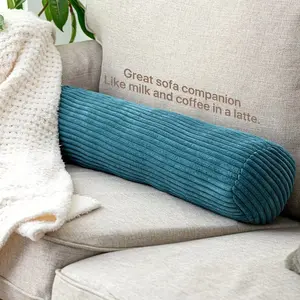 Striped Cylinder Pillow, 13.8 Inch Home Decorative Cushion, Accent Piece, Sofa and Bed Body Pillow, Living Room Bedroom Nursery Decoration
