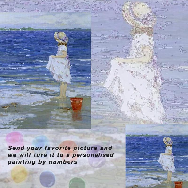 Custom Paint by Number Kit from Photos Personalize Canvas for Beginners DIY Adults Digital Oil Painting Kits Make Your Own Picture for Wall Decor Family Friend Lover Easy to Use Perfect Gift