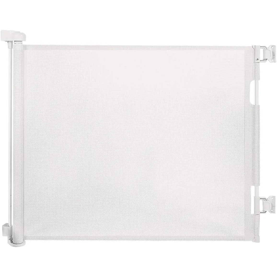 Retractable Baby Gate for Stairs – 33" Height, Expands up to 55" Width – Safety Gate for Infants, Toddlers, Dogs & Pets – Easy Install, Secure Closure, White Mesh Design for Indoor & Outdoor Use, Baby-Proof Gates & Gate Extensions, Child Safe Gates & Gate