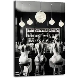 Women's Drink Cocktail Poster Wall Art Print Canvas Painting Room Bedroom Living Room Bathroom Wall Decoration