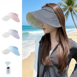 New Outdoor Hat Foldable Open Visor Sun Hat for Women Summer Sun Protection Wide Brim UV Protection Large Brim Sun Hat