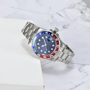 Pepsi Blue - Men's Watch Stainless Steel Case 40mm Sterile NH34 Automatic Movement