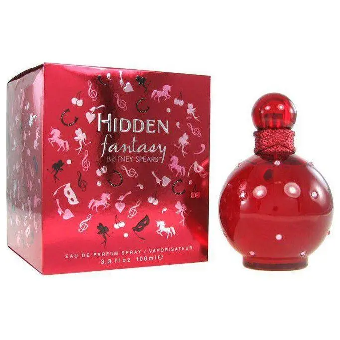 Britney Spears Hidden Fantasy EDP Spray for Women, Sweet Fruity Floral Perfume with Vanilla & Jasmine Notes, 3.4 oz / 100 ml, New in Box, Floral Scents, Stargazer Lily