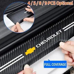 Door Sill Protector Strips for Chevrolet Car, Anti-Scratch, Wear-Resistant, Fits Malibu/Equinox/Suburban/Camaro, Exterior Decorative Accessories