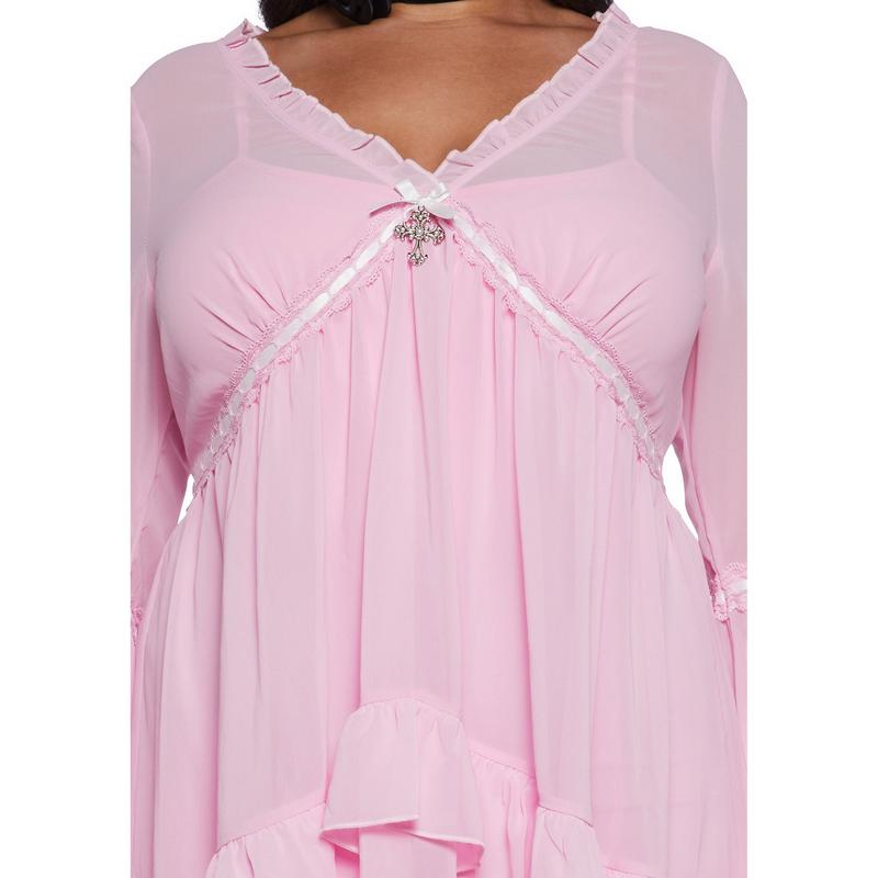Plus Real Divinity Mini Dress - Light Pink