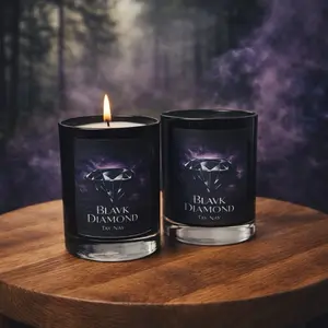 Black Diamond Soy Candle by Tay Nay - Luxurious Aromatic Scent for Home Decor & Relaxation.