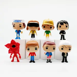 8-Piece Seated Stranger Things Carnivorous Plant Figure Model Cake Topper Blind Box, Collectible Toy Set for Fans