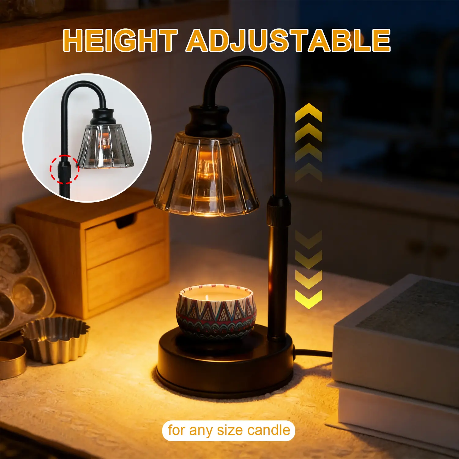Candle Warmer Lamp + 4PcS Scented candle Gift Set