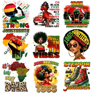 9-Pack Black Queen Themed Iron-On Decals T-Shirt Heat Transfers Perfect for DIY, Juneteenth, Clothing, T-Shirts, Masks, Jeans, Backpacks, Hats, Pillows Easily heat press decals for a personalized style Washable Heat Transfer Stickers